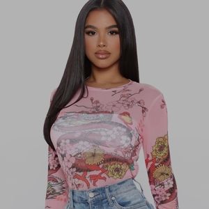 Fashion Nova Garden of Secrets long sleeve mesh🌸🌸🌸Today’s Hot Deal🌸🌸🌸